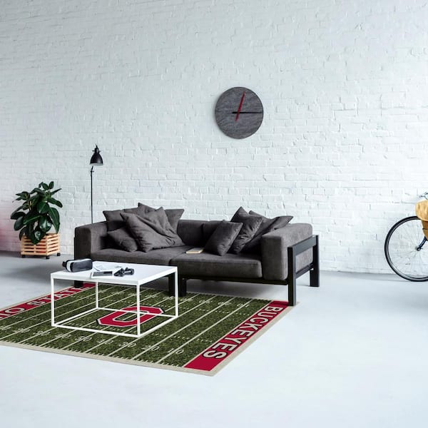 IMPERIAL Ohio State 6 ft. x 8 ft. Homefield Area Rug IMP 524-3015