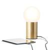 Brightech Kai 11 in. Antique Brass Mid-Century Modern Integrated LED Bedside Table Lamp with Built-In 3-Way Dimmer TL-KAI-BRS