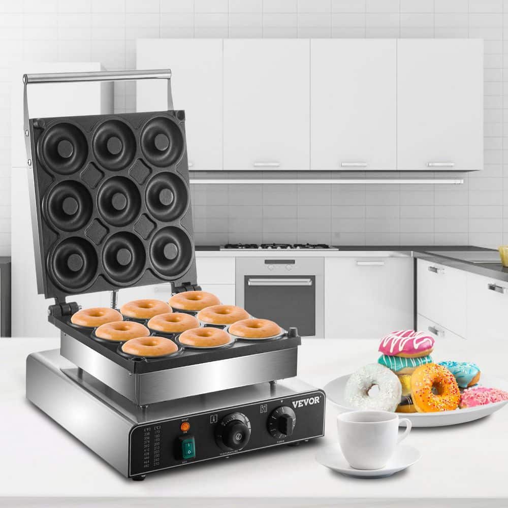 Donut Maker Machine Double Sided Heating Makes 7 Doughnuts Home Dessert  Shop
