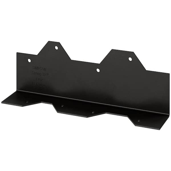 Outdoor Accents 7 in. 16-Gauge ZMAX, Black Powder-Coated Reinforcing L Angle