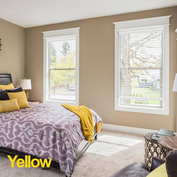 YELLOW BLINDS Grand White 25 in. W X 72 in. H Cordless Light