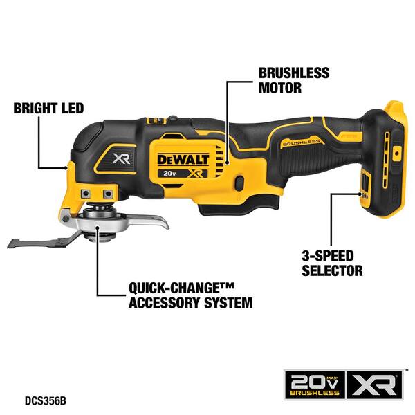 DEWALT 20V MAX XR Lithium-Ion Woodworking 3 Tool Combo Kit with Oscillating  Tool, Jigsaw, 5 in. Random Orbital Sander DCK300P1 - The Home Depot