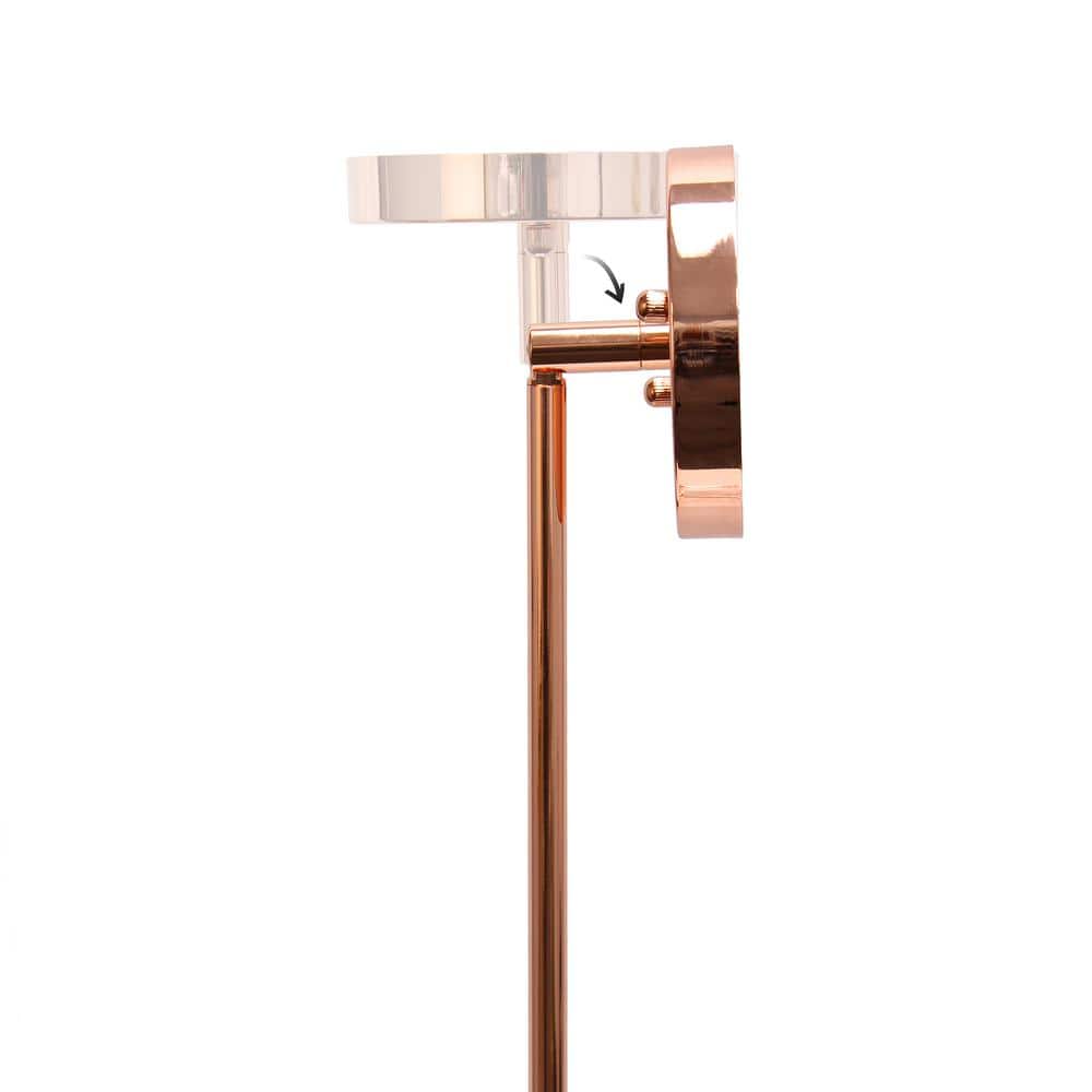 5.75" Rose Gold Clear Glass Adjustable Pendant Light