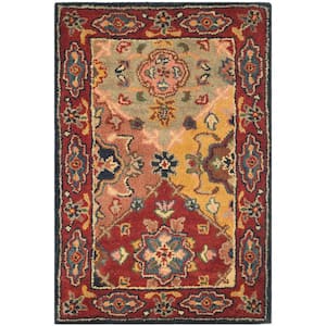 Heritage Red/Multi 2 ft. x 4 ft. Border Area Rug
