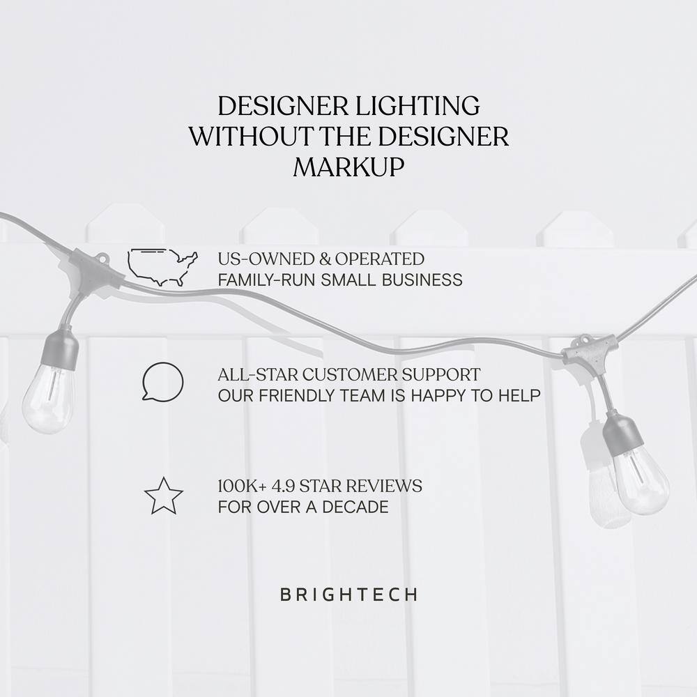 27 Ft Warm White Solar Powered LED Outdoor String Lights