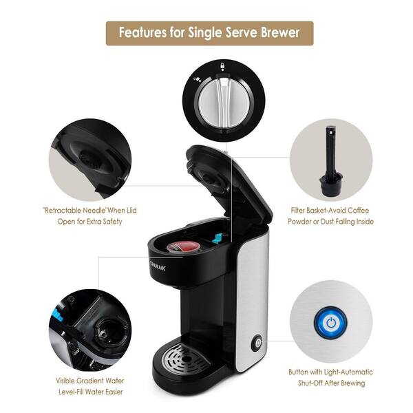 iCoffee RSS100-EXP SpinBrew Chrome And Black Single Serve Coffee