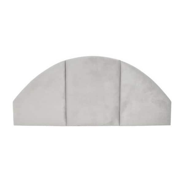 Storied Home NoSom Gray Queen Upholstered Headboard with Sound Reducing
