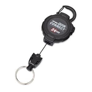 Quik-Connect 24 Key Capacity Key Management Removable and Retractable Keychain with Carabiner Clip
