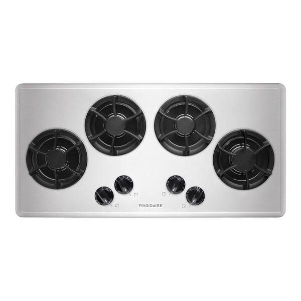 Frigidaire 36 in. Recessed Gas Cooktop in Stainless Steel with 4 Burners