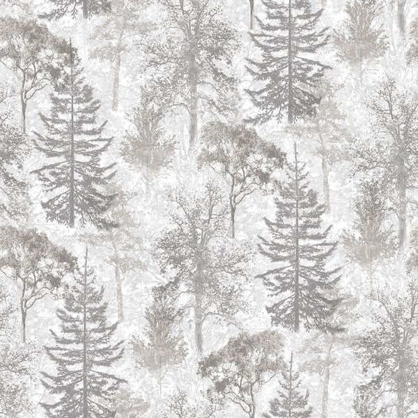 Unbranded Evergreen Woodland Tree Design Wallpaper