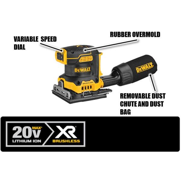 DEWALT 20V MAX XR Cordless Brushless 1/2 in. Hammer Drill Kit and 20V  Brushless 1/4-Sheet Variable Speed Sander (Tools Only) DCD996P2WDCW200 -  The Home Depot