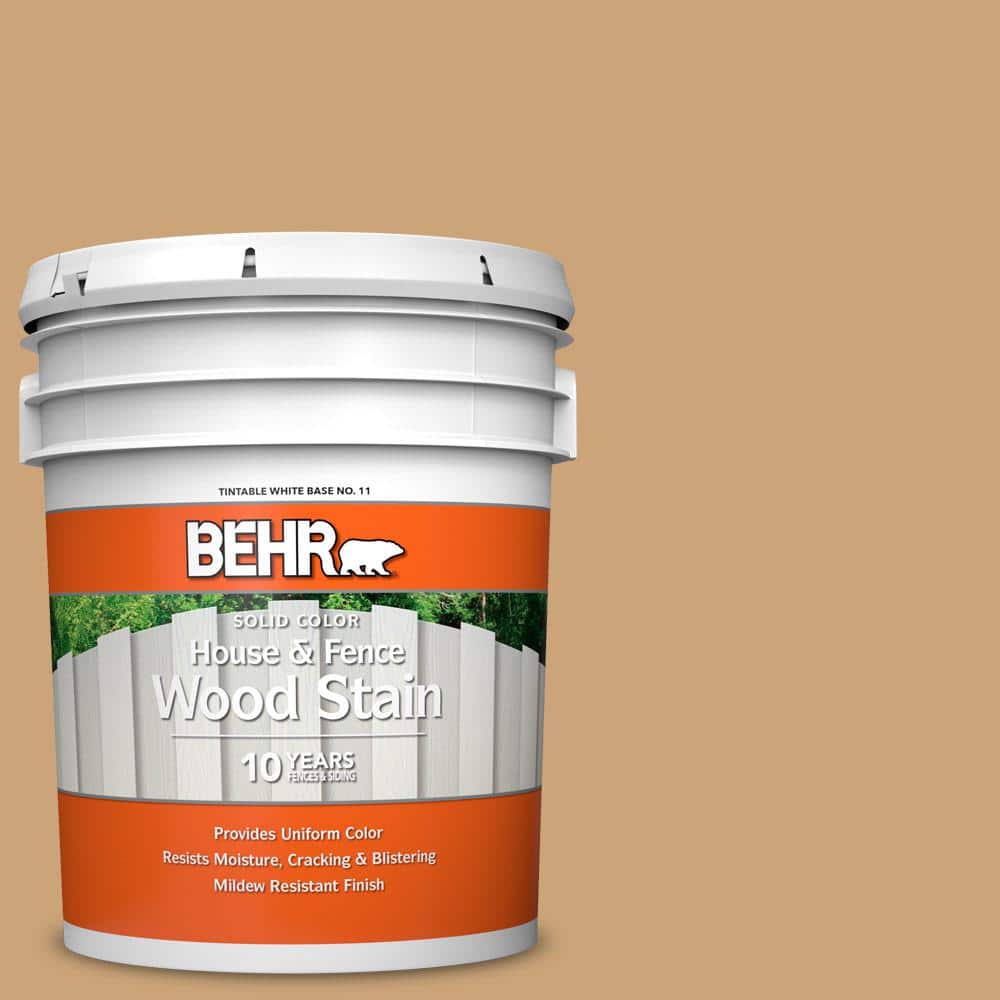 5 gal. #HDC-AC-13 Butter Nut Solid Color House and Fence Exterior Wood Stai