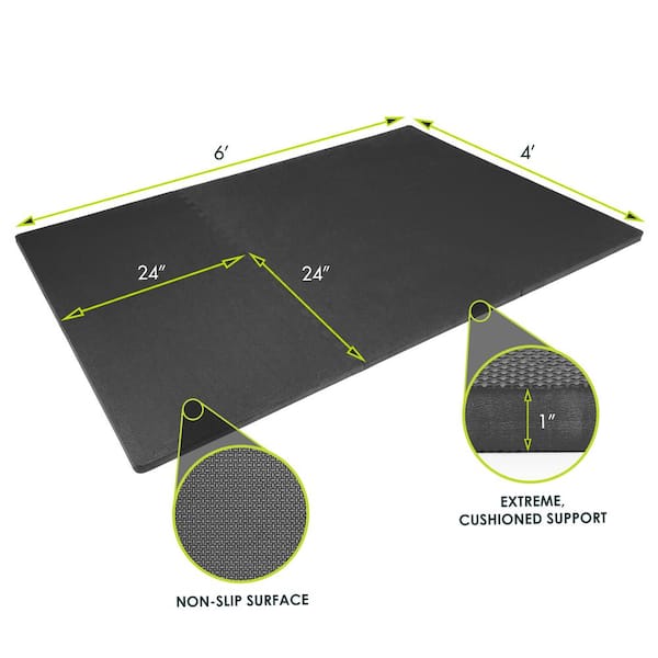 3/4" Thick Flooring Puzzle Exercise Mat with High Quality EVA Foam Interlocking 