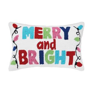 Red Merry and Bright Christmas Throw Pillow
