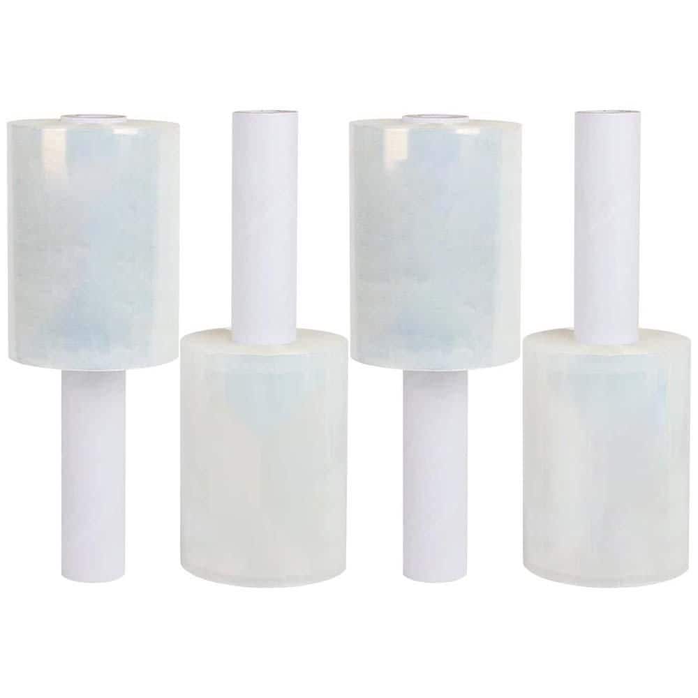 80-Gauge Durable Stretch Wrap Film 5.1 in. x 1000 ft. 4-Pack Self-Adhering for Packing Moving Heavy Duty Plastic Film price history on PriceWatchPro