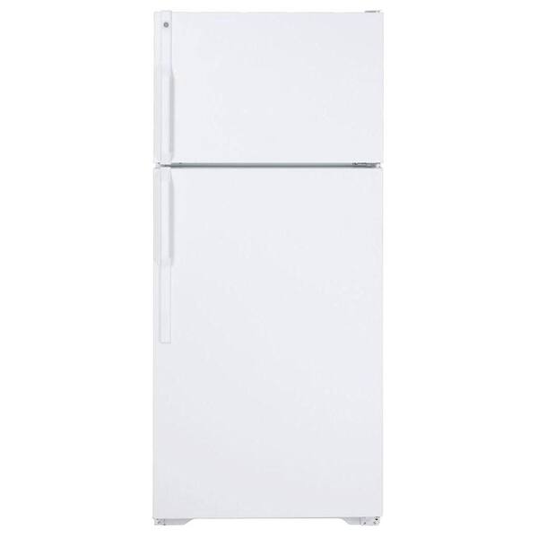 GE 28 in. W 15.5 cu. ft. Top Freezer Refrigerator in White, Energy Star