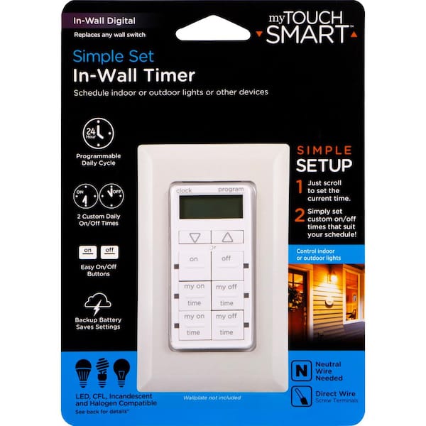 WiFi Light Timer, Clear Touch Tone Long Service Life WiFi Wall Timer WiFi  Smart Switch for Office for Friend for Child(1)