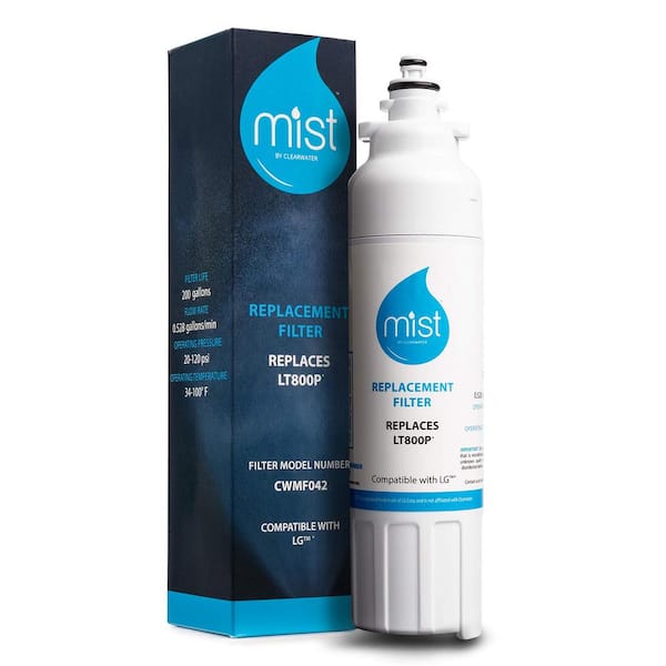 Mist LT800P Refrigerator Water Filter compatible with LG LT800P, ADQ736134, Kenmore 9490, 46-9490, 469490 (1 Pack)