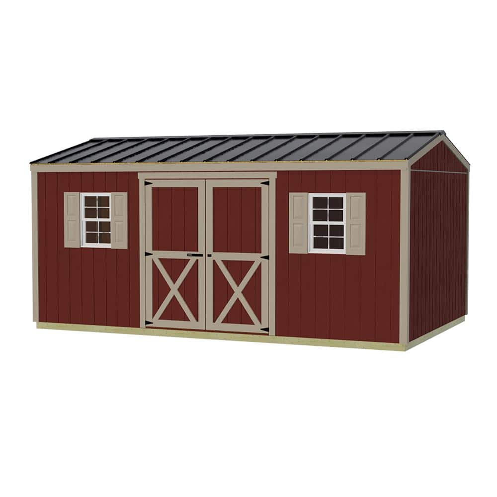 Handmade Haven 16 ft. x 10 ft. Wood Shed Kit with Spacious Barn Doors and Fortress Floor price history on PriceWatchPro