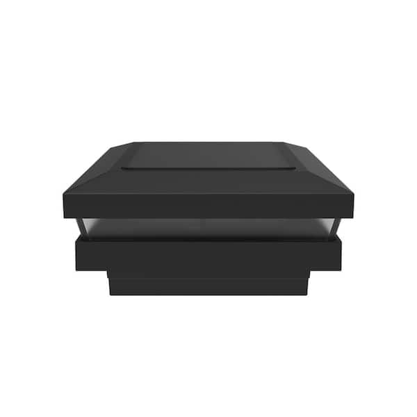 2.5 in. Matte Black Aluminum Rail Solar Post Top