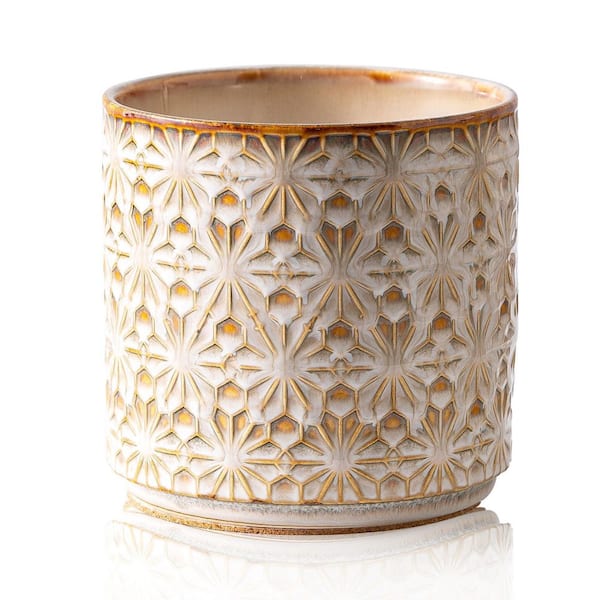 Handcrafted Utensil Holder, Rustic Farmhouse Ceramic Utensil Crock for Countertop