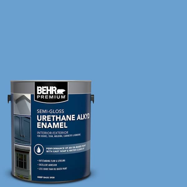 1 gal. #P520-4 Cornflower Urethane Alkyd Semi-Gloss Enamel Interior/Exterior Paint