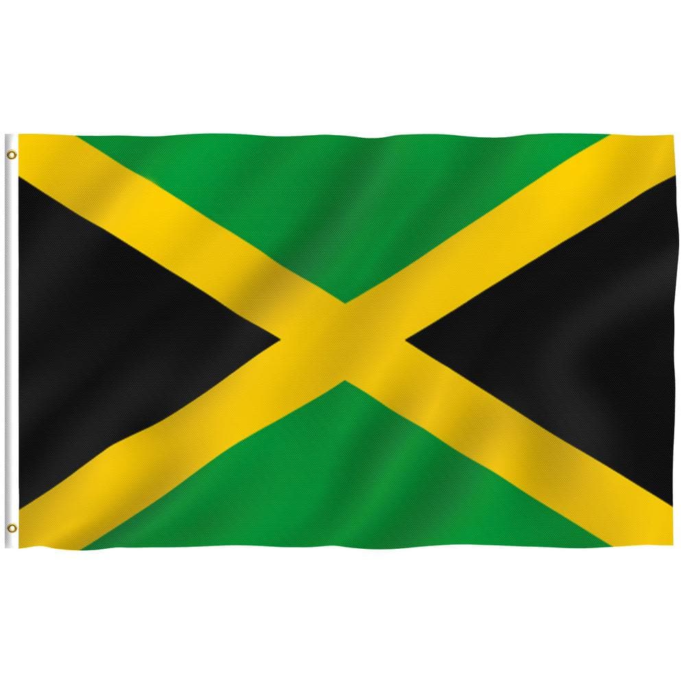 Fly Breeze 3 ft. x 5 ft. Polyester Jamaica Flag 2-Sided Flags Banner with B
