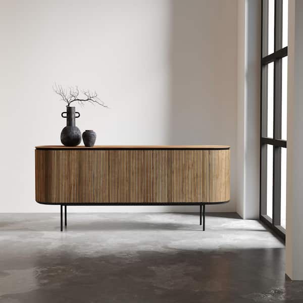 Bolivar Solid Wood Top, 79 in. Natural Color Finish Dining Buffet