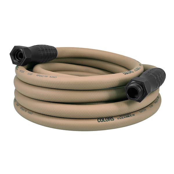Flexzilla Colors Series 5/8 in. x 25 ft. 3/4 in. 11-1/2 GHT Fittings Garden Hose with SwivelGrip in Brown Mulch