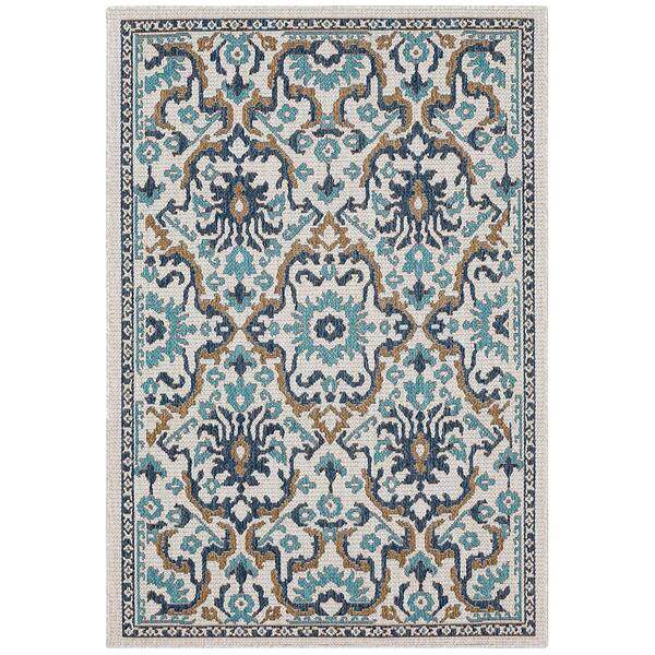Mohawk Home Tropea Blue 4 ft. x 5 ft. 6 in. Indoor/Outdoor Area Rug