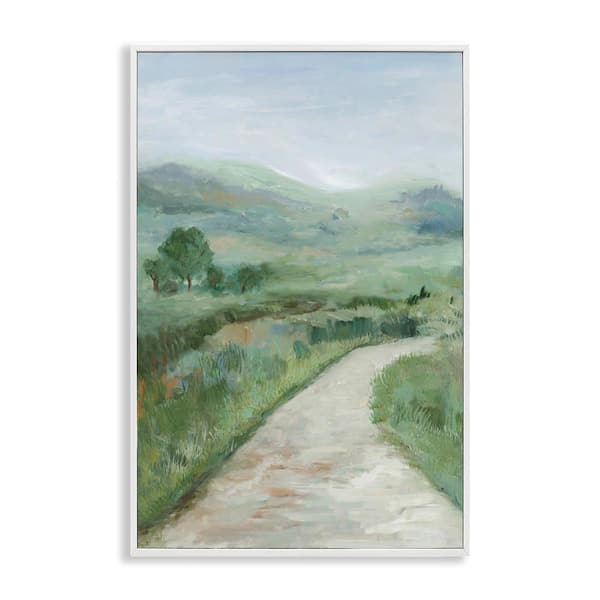 Stupell Industries Curving Path Landscape by Jacob Q White Framed Nature Giclee Art Print 30 in. x 20 in.
