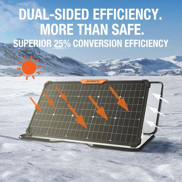 Jackery SolarSaga 80-Watt Portable Solar Panel Pared with Explorer