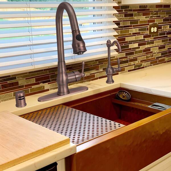 1-Handle Antique Bronze Drinking Fountain Water Faucet