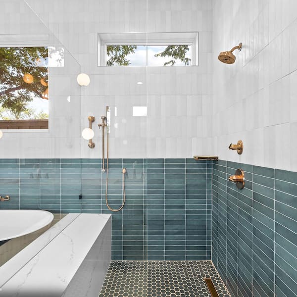Makoto Round 2 in. x 2 in. Matte Arashi Blue Porcelain Mosaic Tile (3.42 sq. ft./Case)