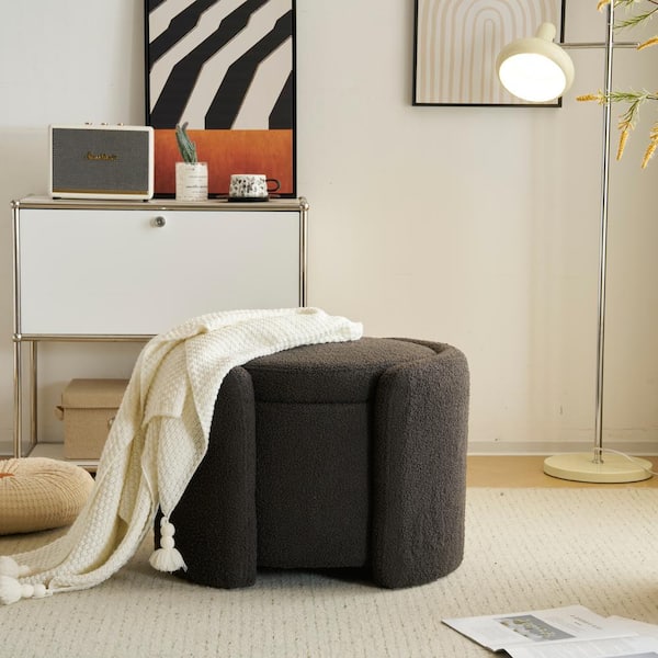CHRISTOPHER KNIGHT HOME Ombria Modern Upholstered Cushioned Storage Ottoman, Black