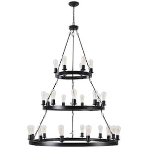 27-Light Noble Chandelier 3-Tiers Large Chandelier, Hanging Ceiling Light, Pendant Light Fixture