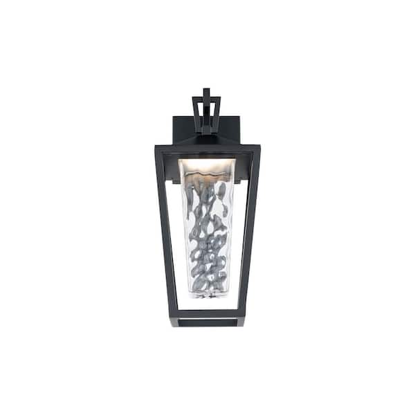 Manchester 16 in. Black Indoor/Outdoor Hardwired Wall Sconce Integrated LED with Selectable 4CCT 2700K-3000K-3500K-4000K