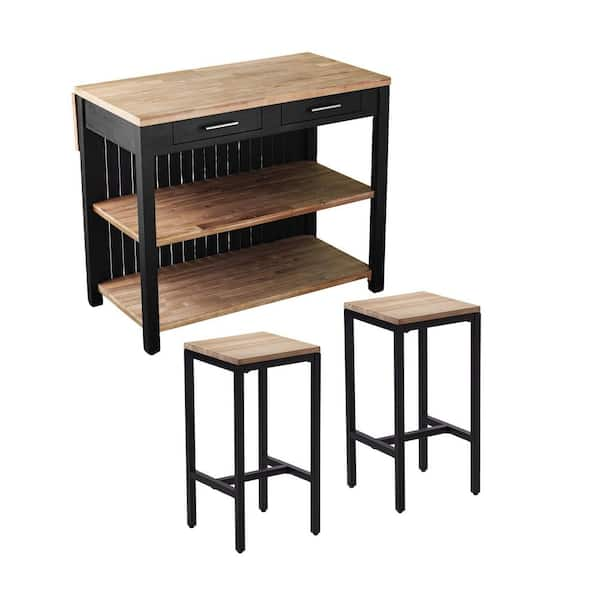 Southern Enterprises Hiltman Expandable Kitchen Island w/ Storage