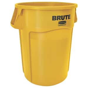 Brute 44 Gal. Yellow Round Vented Trash Can