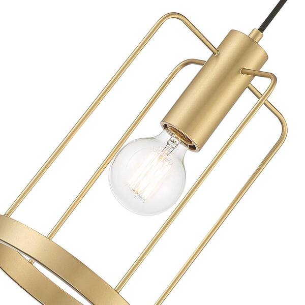 Designers Fountain - Tafo 60-Watt 1-Light Golden Mist Pendant Light with Cage Shade