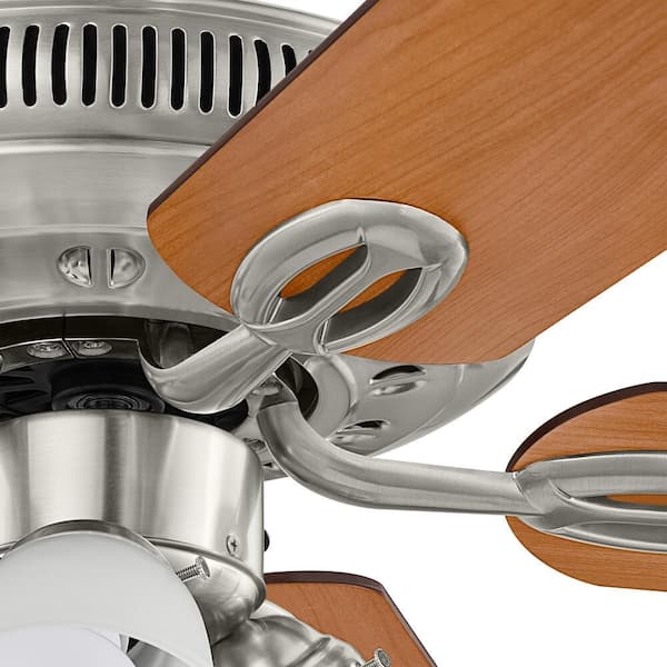 Hampton Bay Glendale II 52 in. LED Brushed Nickel Ceiling