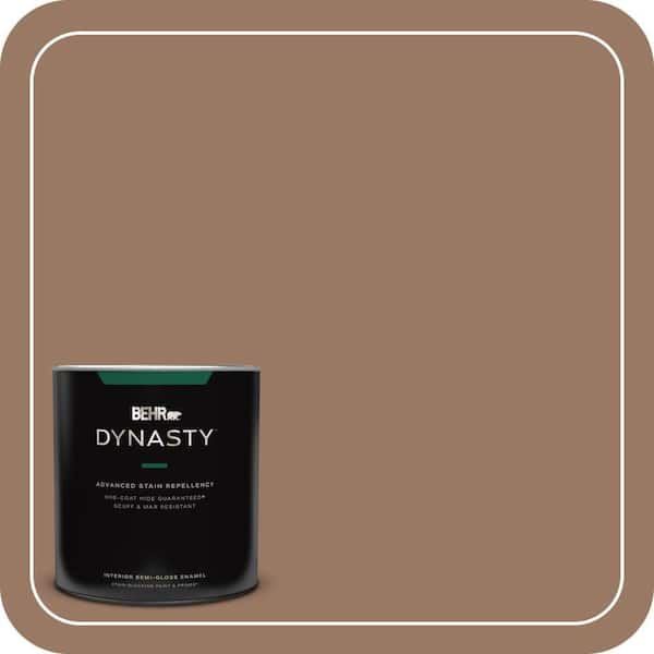 BEHR DYNASTY 1 qt. #250F-5 Fudge Bar Semi-Gloss Enamel Interior Stain-Blocking Paint and Primer