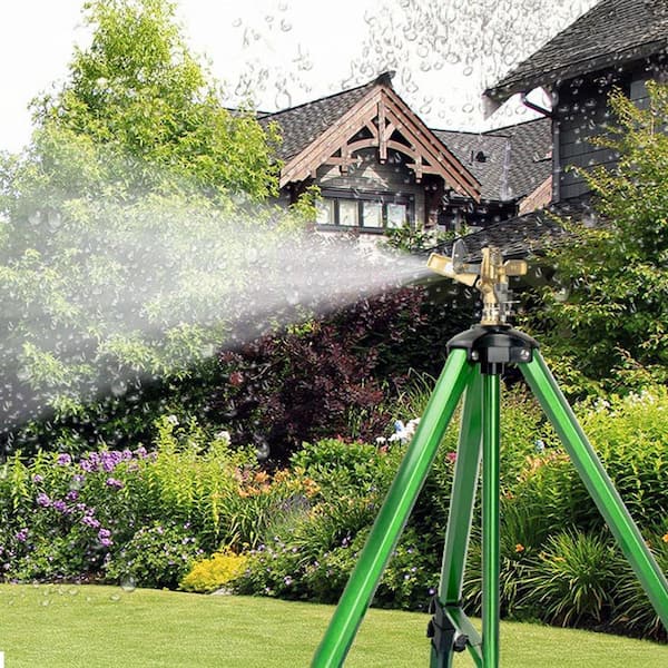 MISOPILY Impact Sprinkler 2 Pack Adjustable Zinc Head on Metal