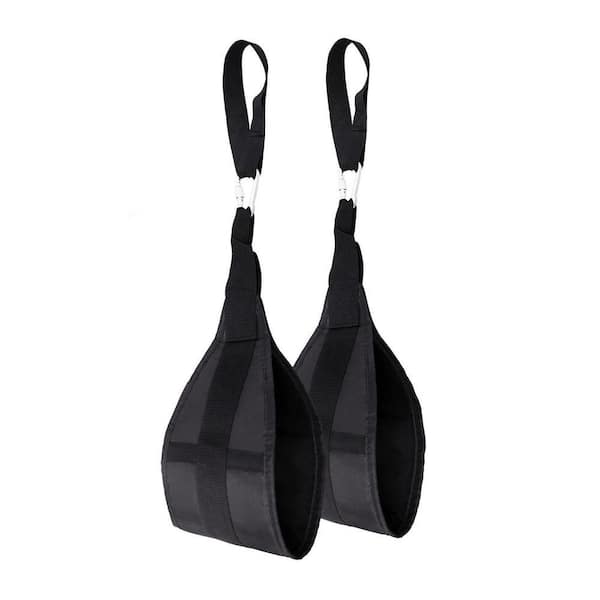 10.35 x 3.86 Hanging Ab Straps Sling for Pull Up Bar Abdominal Arm Workout Support for Knee Leg Raises Black