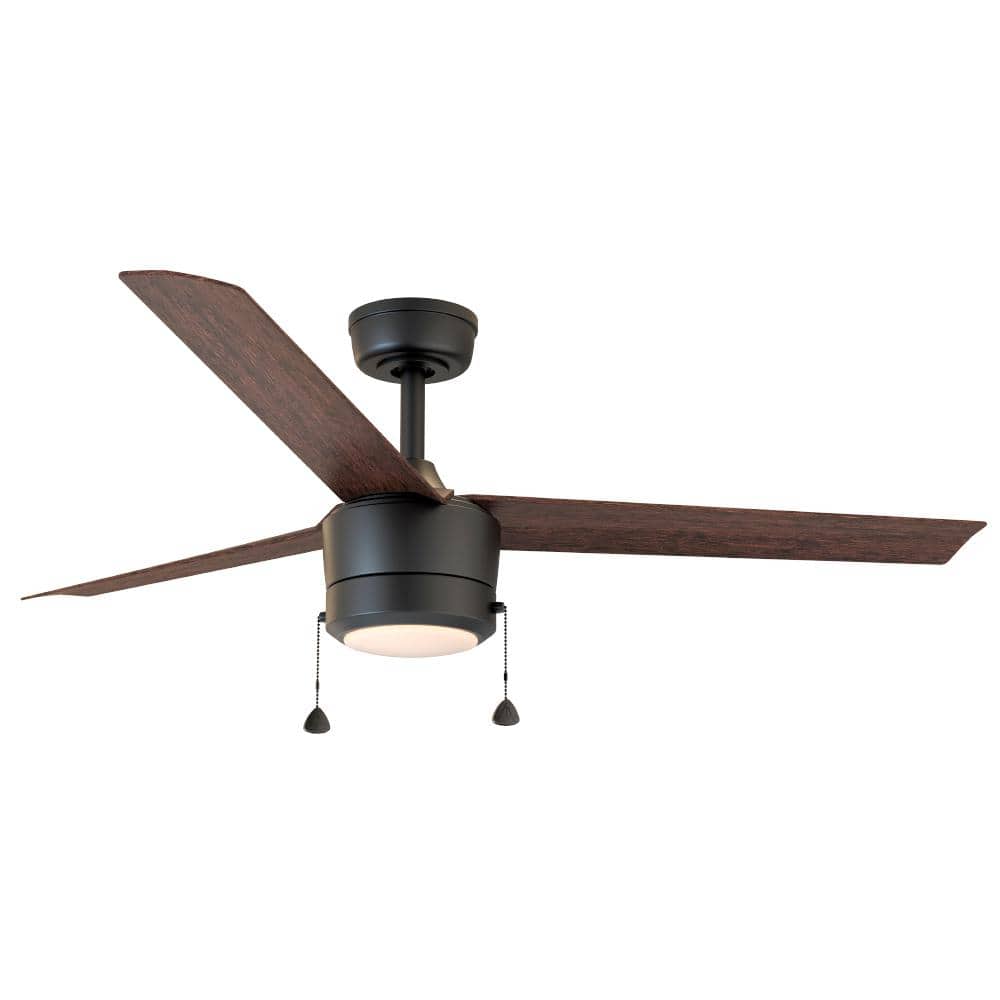 Tritour 52 in. Integrated LED Indoor Matte Black Ceiling Fan with White Color Changing Light Kit price history on PriceWatchPro