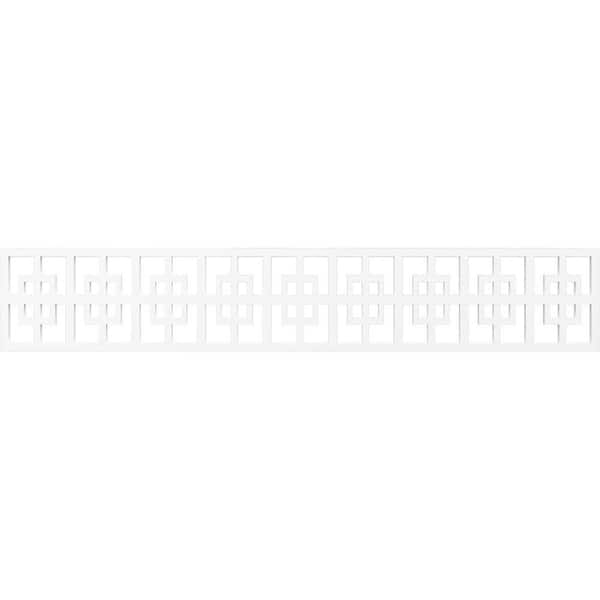 Ekena Millwork Cambridge Fretwork 0.375 in. D x 46.625 in. W x 8 in. L PVC Panel Moulding