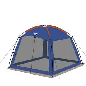 Cesicia Outdoor 12 ft. x 10 ft. x 90 in. 3-Person Navy Blue Fabric Camping  Tent Screened Mesh Net 23tt122514 - The Home Depot