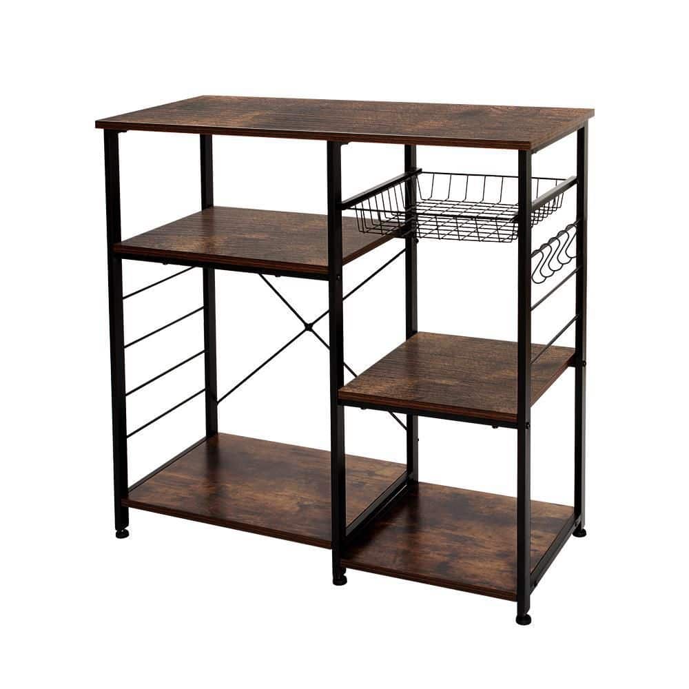 35.4 in. Kitchen Rack with Stand Metal Frame AZ200122 The Home Depot
