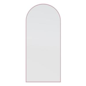 30 in. x 67 in. Arch Leaner Dressing Stainless Steel Framed Wall Mirror in Pink