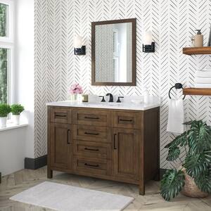 Tahoe 48 in. W x 21 in. D Single Sink Vanity in Almond Latte with Cultured Marble Vanity Top in White with White Basin
